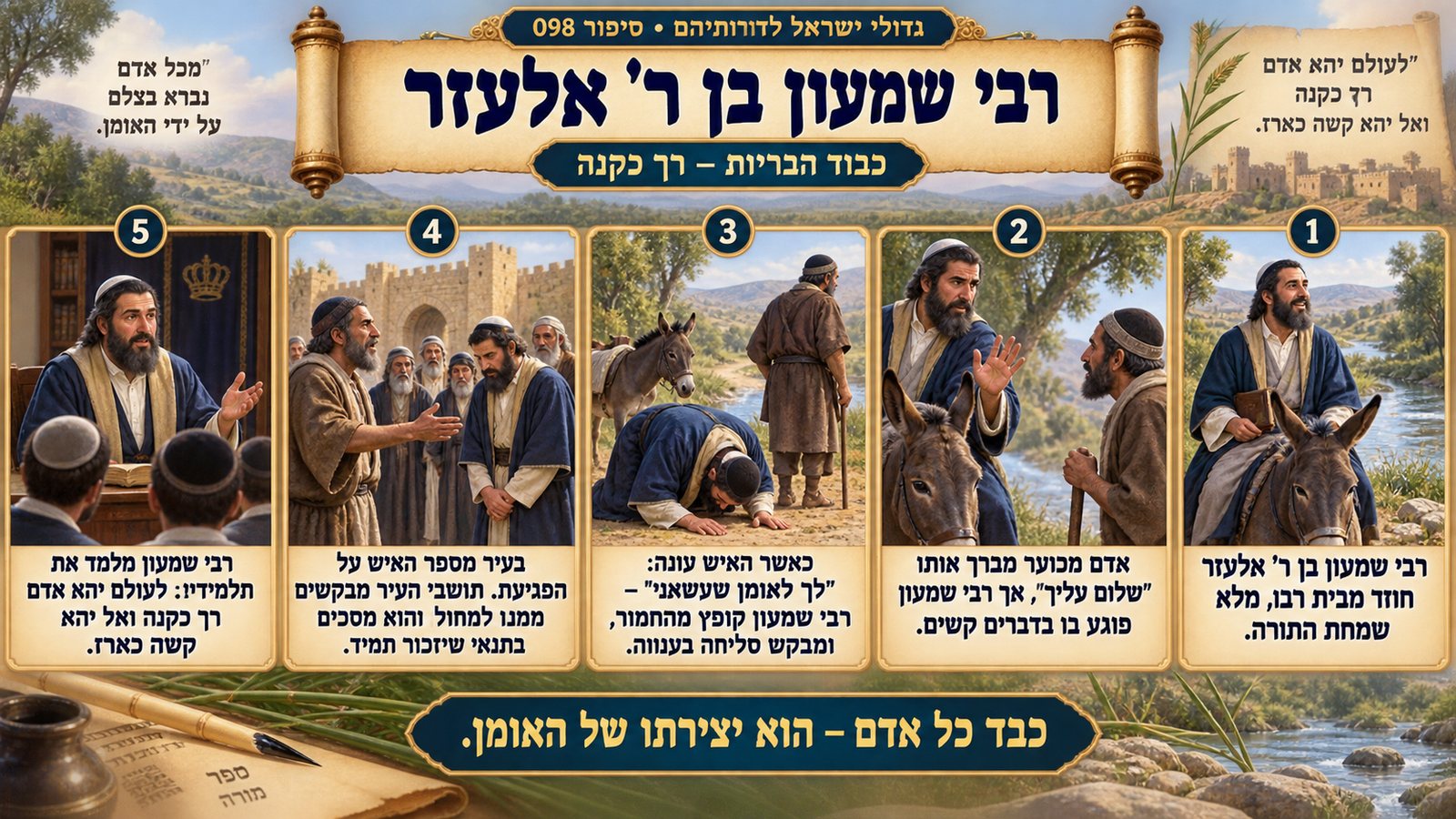 תמונת סיכום — רבי שמעון בן ר' אלעזר: רבי שמעון בן ר' אלעזר